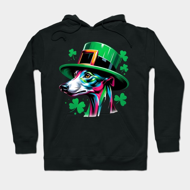 Italian Greyhound Celebrates Saint Patrick's Day Hoodie by ArtRUs